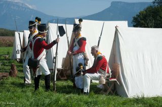 Reconstitution d'un bivouac de la période napoléonienne à Vourey en Isère