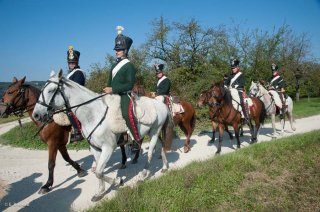 Reconstitution historique de la période napoléonienne à Vourey en Isère. La cavalerie