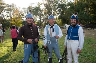 Reconstitution d'un bivouac de la période napoléonienne au château du Passage en Isère. Le retour des hussards