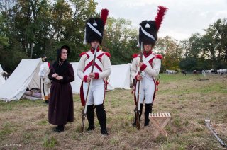 Reconstitution d'un bivouac des troupes napoléoniennes au château du Passage en Isère