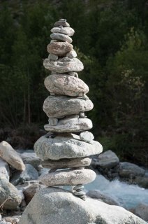 Cairn sur le Vénéon à la Bérarde