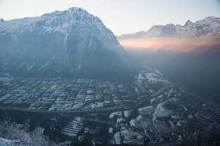 La plaine de Bourg d'Oisans à Rochetaillée et l'entrée de la basse vallée de la Romanche