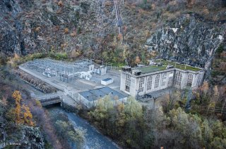 Bourg d'Oisans. Centrale électrique de Saint Guillerme et la Romanche