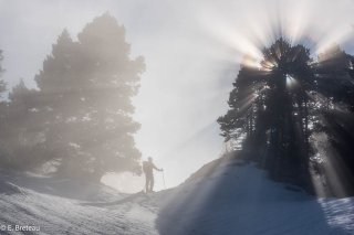 Randonnée hivernale sur les hauts-plateaux du Vercors, Isère