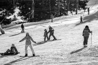 Station de l'Alpe du Grand Serre. Sur les pistes du Téléski Le Bambin