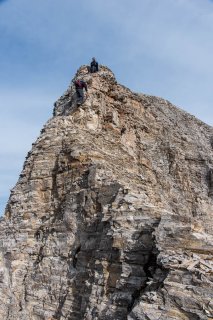 Ascension de l'Obiou par le Malpasset. Passage engagé 