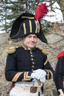 Reconstitution du bicentenaire à la prairie de la rencontre à Laffrey (Isère). 7 mars 2015