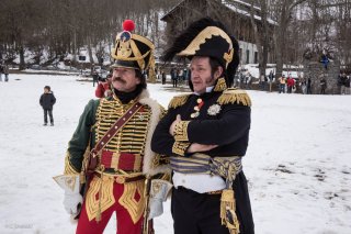 Reconstitution du bicentenaire à la prairie de la rencontre à Laffrey (Isère). 7 mars 2015