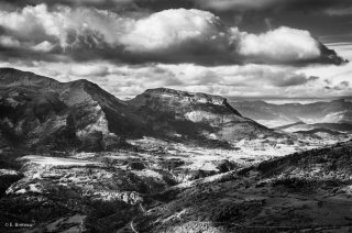 Plateau de Pellafol et de Cordéac devant le Châtel. Novembre 2014