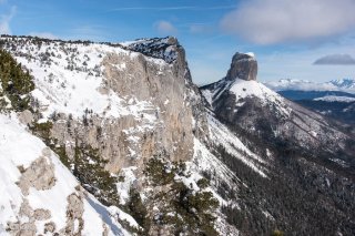 Les Rochers du Parquet et le mont Aiguille