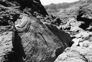 Vallée des Merveilles. Copie de la roche du chef de tribu