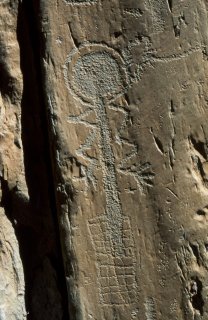 Vallée des Merveilles. L'homme au bras en zig zag