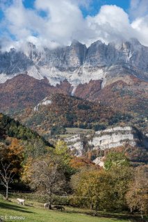 Falaises du Vercors au dessus de Saint Andéol