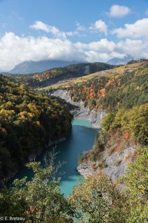 Les gorges de l'Ebron et les côteaux de Brion à Roissard